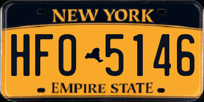NY license plate HFO5146