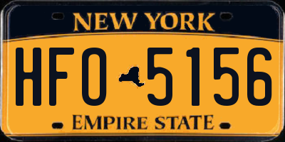 NY license plate HFO5156