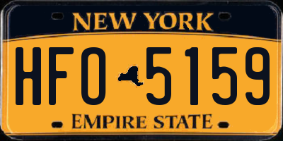 NY license plate HFO5159