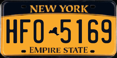 NY license plate HFO5169