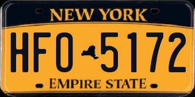 NY license plate HFO5172