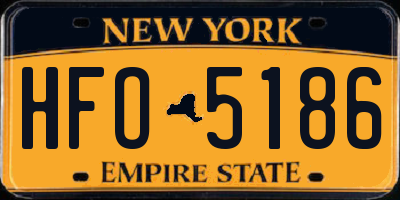 NY license plate HFO5186