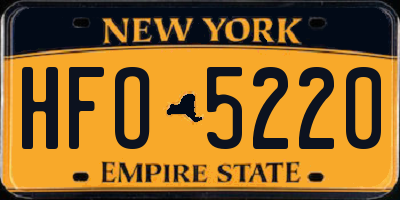 NY license plate HFO5220