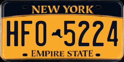 NY license plate HFO5224