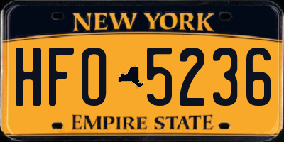 NY license plate HFO5236