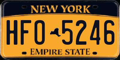 NY license plate HFO5246