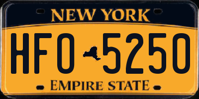 NY license plate HFO5250