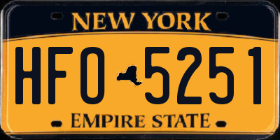 NY license plate HFO5251