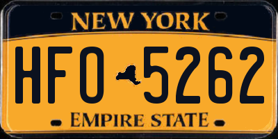 NY license plate HFO5262