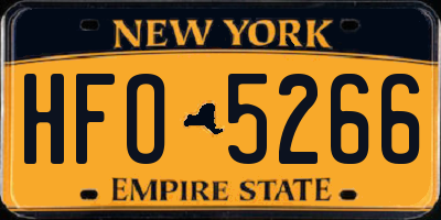 NY license plate HFO5266
