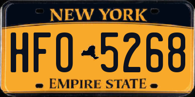 NY license plate HFO5268