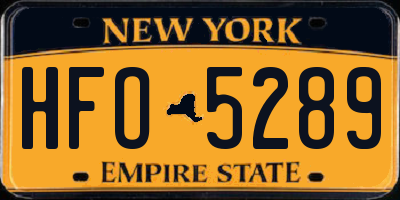 NY license plate HFO5289