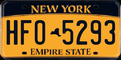 NY license plate HFO5293