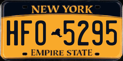 NY license plate HFO5295