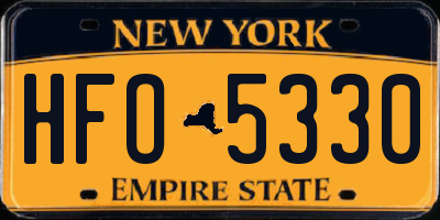 NY license plate HFO5330