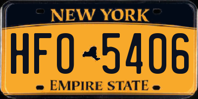 NY license plate HFO5406