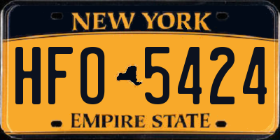 NY license plate HFO5424