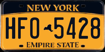 NY license plate HFO5428