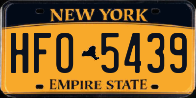 NY license plate HFO5439