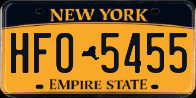 NY license plate HFO5455