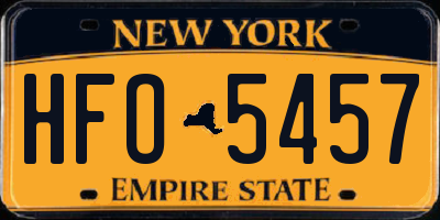NY license plate HFO5457