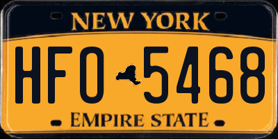 NY license plate HFO5468