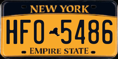 NY license plate HFO5486