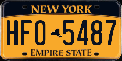 NY license plate HFO5487