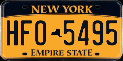 NY license plate HFO5495