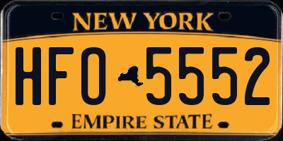 NY license plate HFO5552