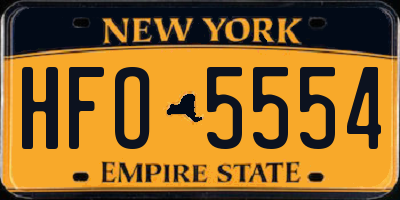 NY license plate HFO5554