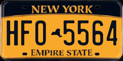 NY license plate HFO5564