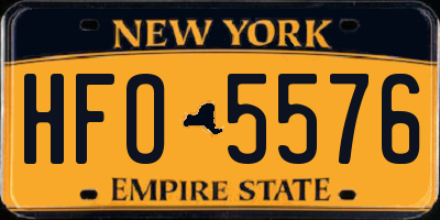 NY license plate HFO5576