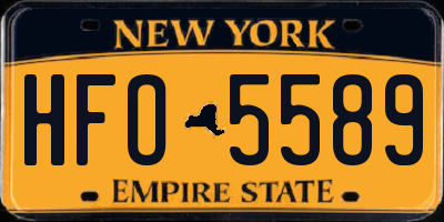 NY license plate HFO5589