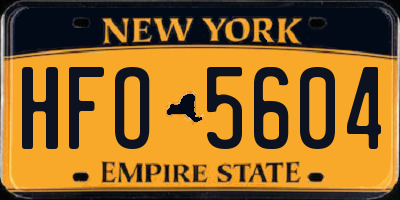 NY license plate HFO5604