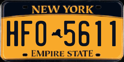 NY license plate HFO5611