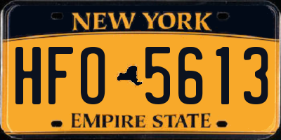 NY license plate HFO5613