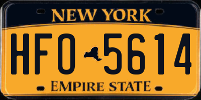 NY license plate HFO5614