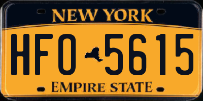 NY license plate HFO5615