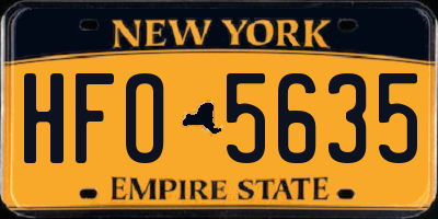 NY license plate HFO5635