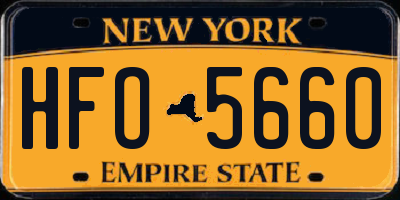 NY license plate HFO5660