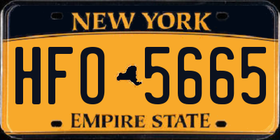 NY license plate HFO5665