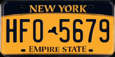 NY license plate HFO5679