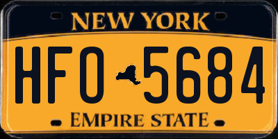 NY license plate HFO5684