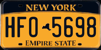 NY license plate HFO5698