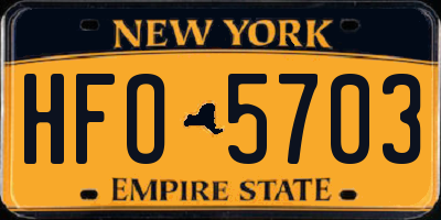 NY license plate HFO5703