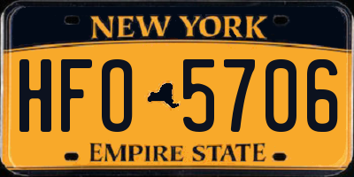 NY license plate HFO5706