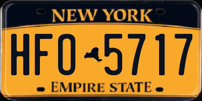 NY license plate HFO5717