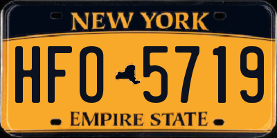 NY license plate HFO5719