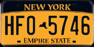 NY license plate HFO5746